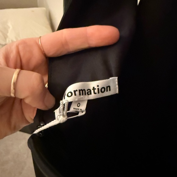 Reformation Zenni Black Satin Mini Dress - Picture 8 of 10